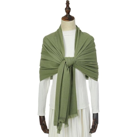 Swat Pany Scarf For Women  Winter Pashmina Shawls For Women Wedding Shawls-Green - Picture 4 of 7